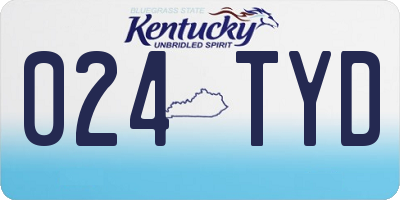 KY license plate 024TYD