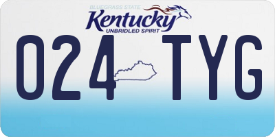 KY license plate 024TYG