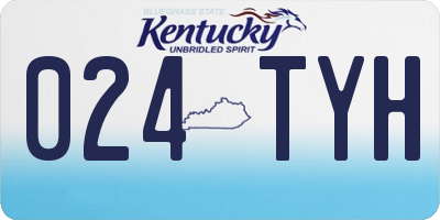 KY license plate 024TYH