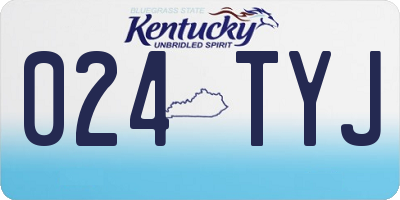 KY license plate 024TYJ