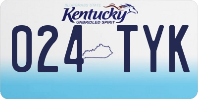 KY license plate 024TYK
