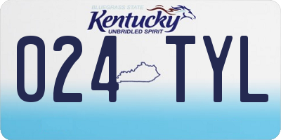 KY license plate 024TYL