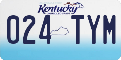 KY license plate 024TYM