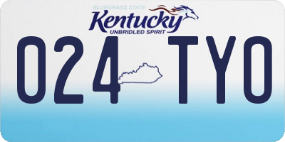 KY license plate 024TYO