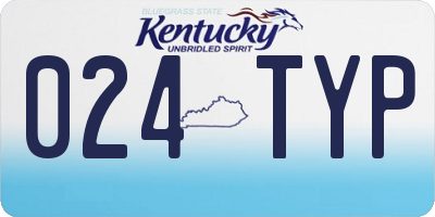 KY license plate 024TYP