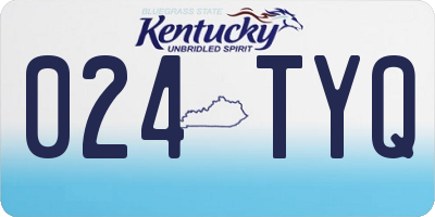 KY license plate 024TYQ