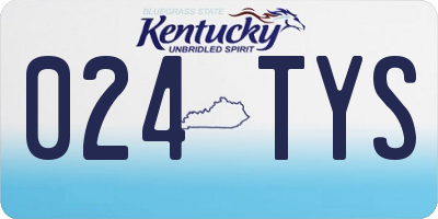 KY license plate 024TYS