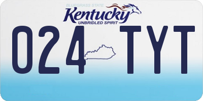 KY license plate 024TYT