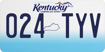 KY license plate 024TYV