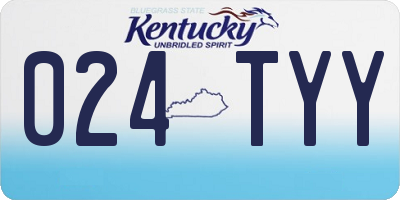 KY license plate 024TYY