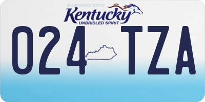 KY license plate 024TZA