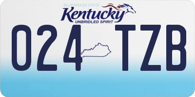 KY license plate 024TZB