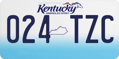 KY license plate 024TZC