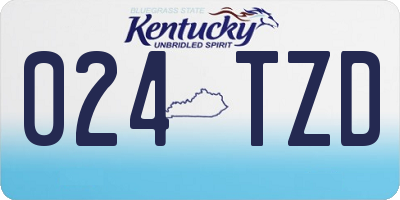 KY license plate 024TZD