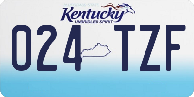 KY license plate 024TZF