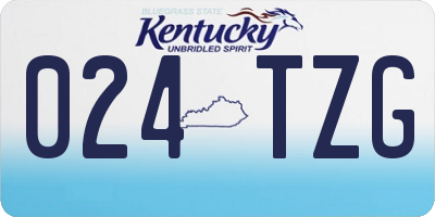KY license plate 024TZG