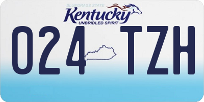 KY license plate 024TZH