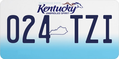KY license plate 024TZI