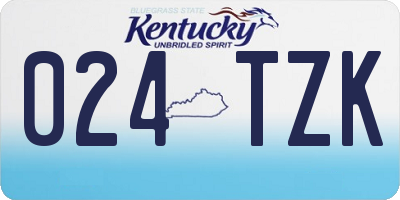 KY license plate 024TZK