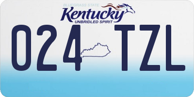 KY license plate 024TZL