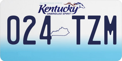 KY license plate 024TZM