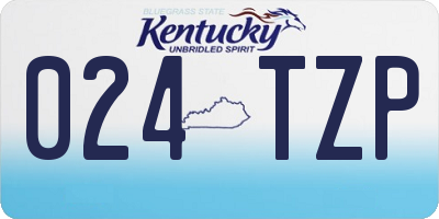 KY license plate 024TZP