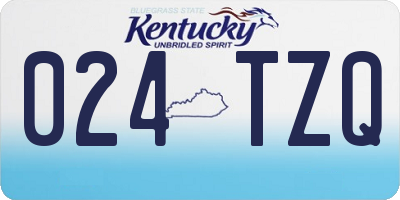 KY license plate 024TZQ