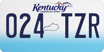 KY license plate 024TZR