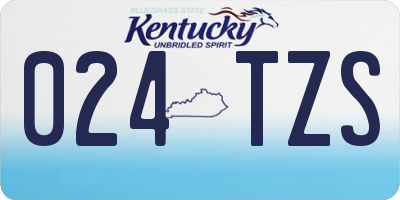 KY license plate 024TZS