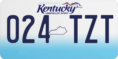 KY license plate 024TZT