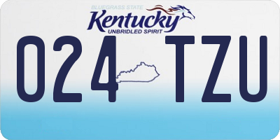 KY license plate 024TZU