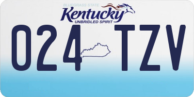 KY license plate 024TZV