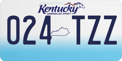 KY license plate 024TZZ