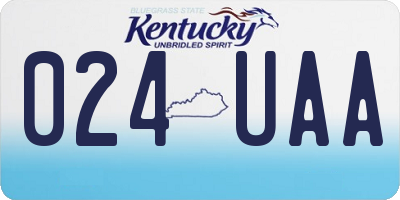 KY license plate 024UAA