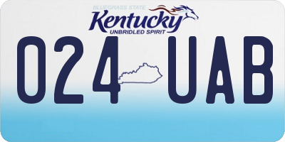 KY license plate 024UAB