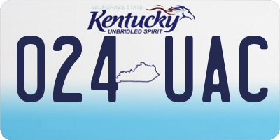 KY license plate 024UAC