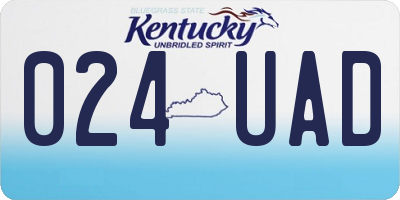 KY license plate 024UAD