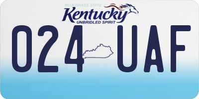 KY license plate 024UAF