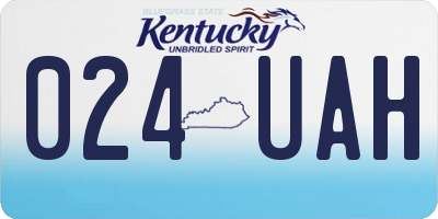 KY license plate 024UAH