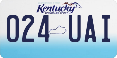 KY license plate 024UAI