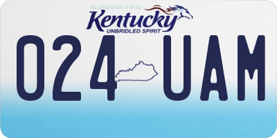 KY license plate 024UAM