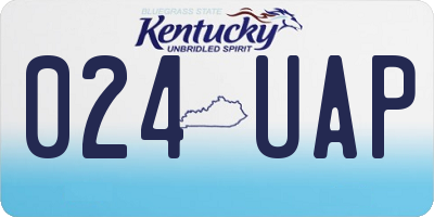 KY license plate 024UAP