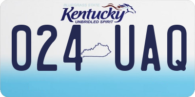 KY license plate 024UAQ