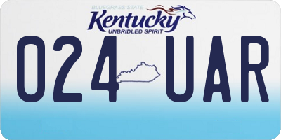 KY license plate 024UAR