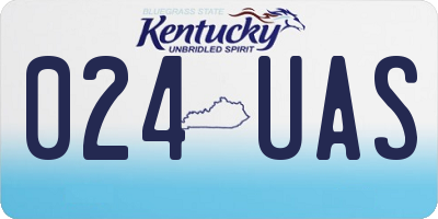 KY license plate 024UAS