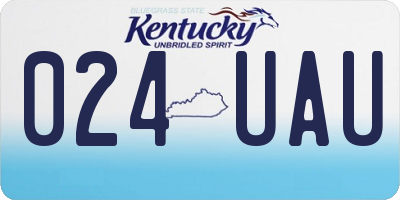 KY license plate 024UAU