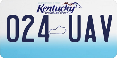 KY license plate 024UAV