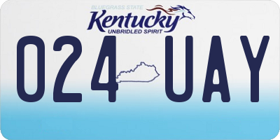 KY license plate 024UAY