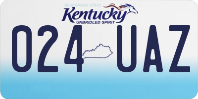 KY license plate 024UAZ