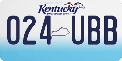 KY license plate 024UBB